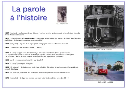 Couverture – La ligne 33 : la parole à l’histoire